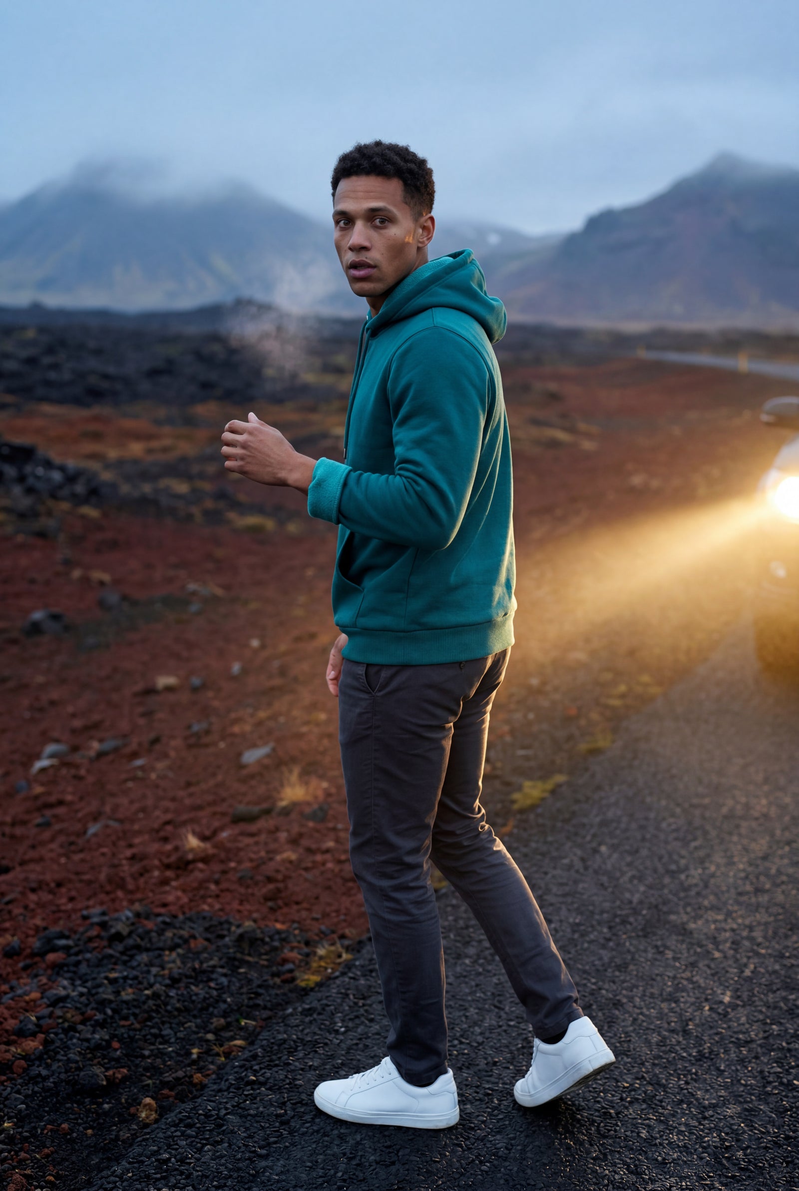 Turquoise Lined Regular Fit Pullover Pocket Hoodie - Fleece lined hoodie - Photo 25