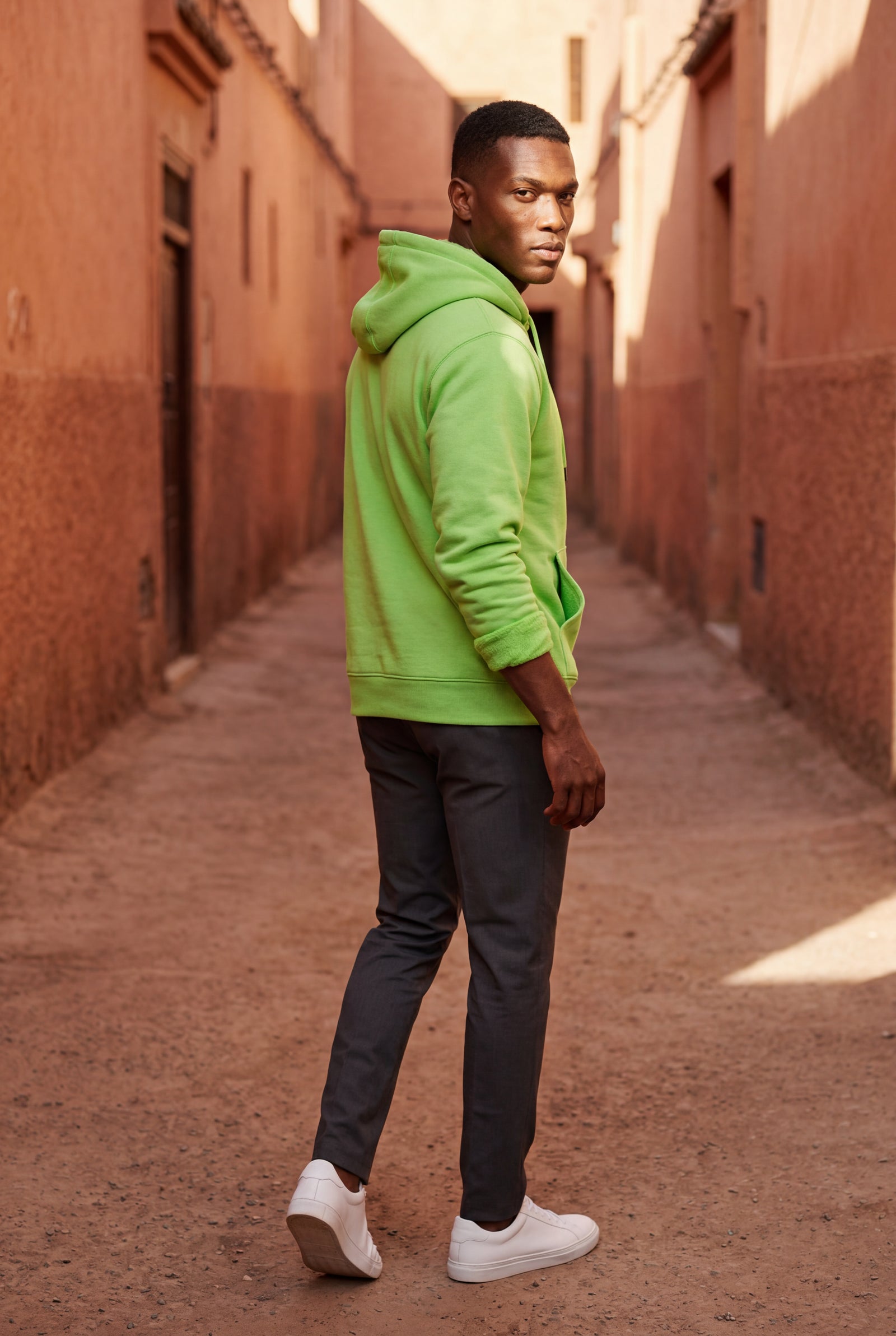 Light Green Lined Regular Fit Pullover Pocket Hoodie - Fleece lined hoodie - Photo 32
