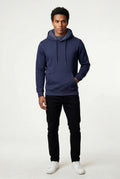Navy Blue Lined Regular Fit Pullover Pocket Hoodie - Fleece lined hoodie - Photo 50