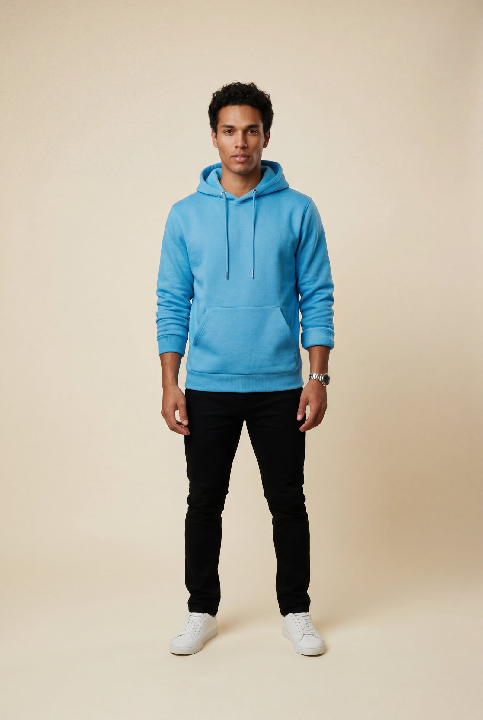 Everyday Casual Hoodie - Blue - Photo 1