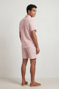 Baby Pink Relaxed Short Sleeve Shirt and Drawstring Shorts Set - Summer set - Photo 5