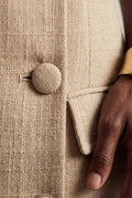 Beige Beige Belted Button Front Sleeveless Utility Vest Top - Utility tops - Photo 3
