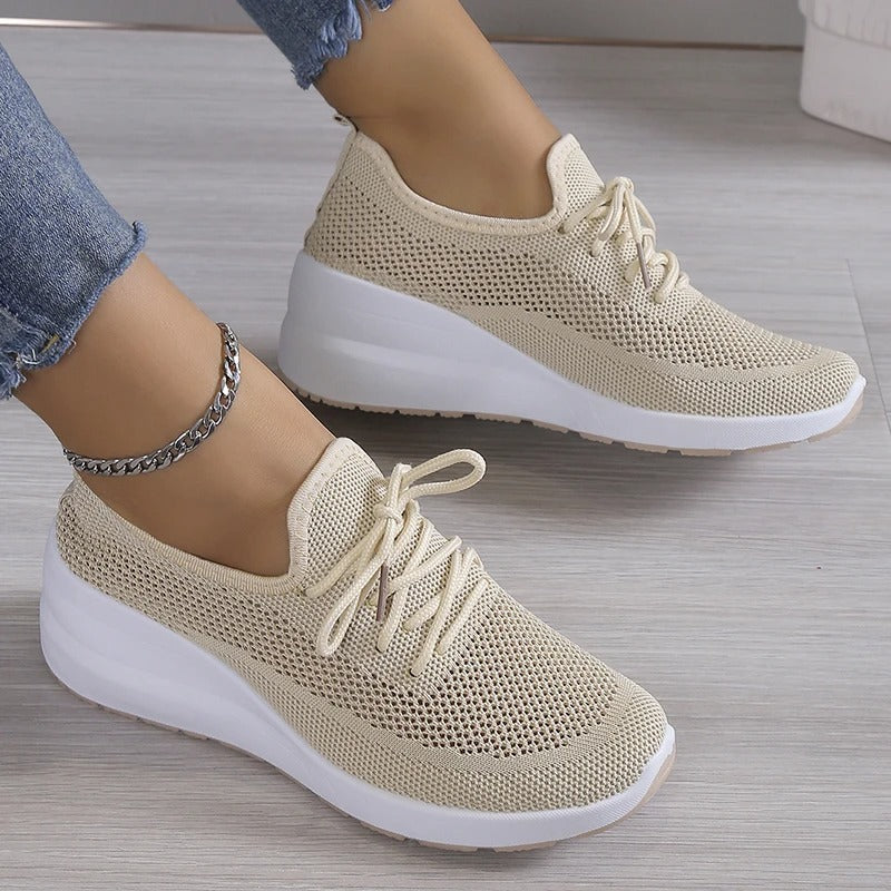 Breathable Platform Walking Sneakers - Photo 3