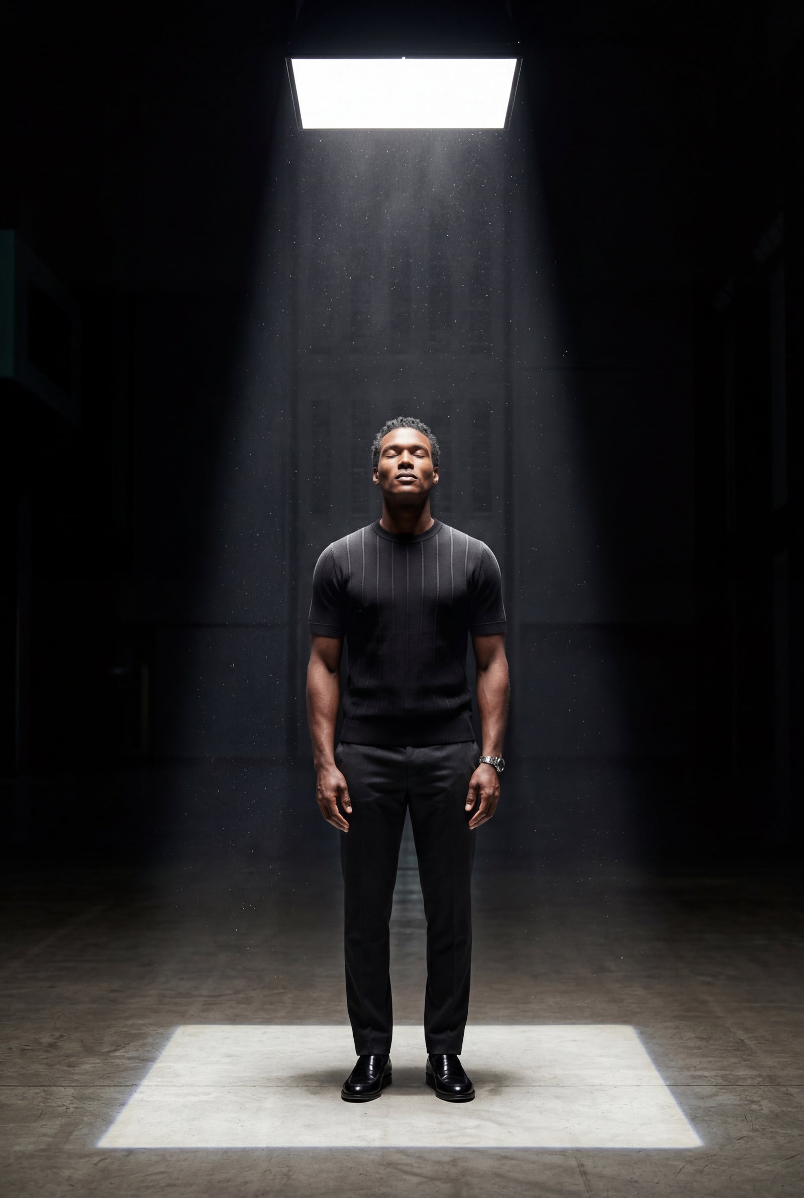 Black Ribbed Crew Neck Short Sleeve Sweater T-shirt - Short sleeve t-shirt - Photo 16