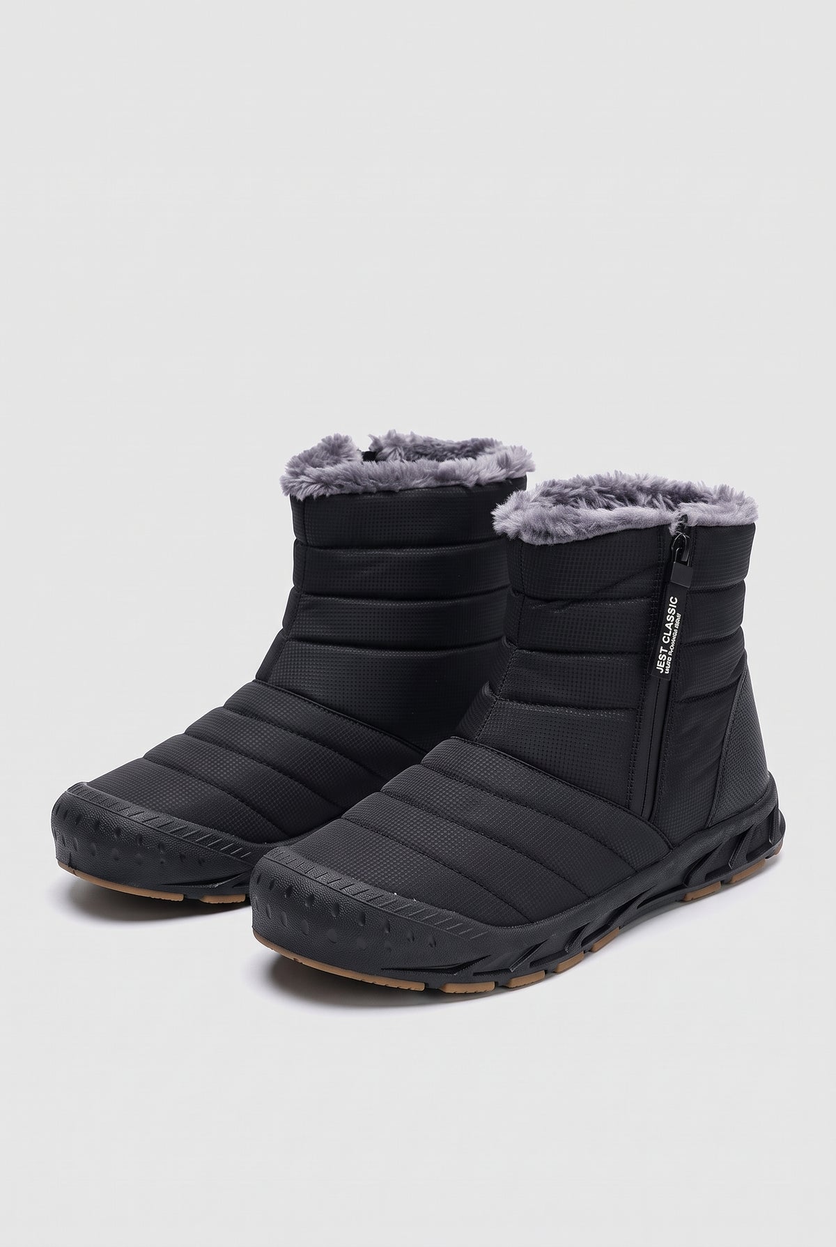 Faux-Fur Lined Winter Boots in Black (31507 Black Ankle-High Warm Fabric Upgrade) — studio front
