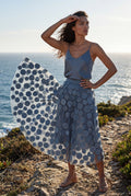 Blue 3d Polka Dot Applique A-line Midi Skirt - Tulle skirt - Photo 24