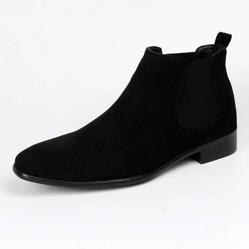 Almond Toe Chelsea Boots with Low Stacked Heel - Photo 2