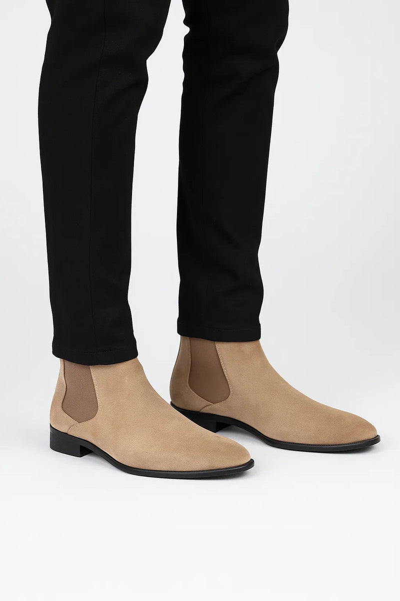 Almond Toe Chelsea Boots with Low Stacked Heel - Photo 3