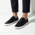 Black Black Minimalist Low-top Lace-up Sneakers - Photo 2