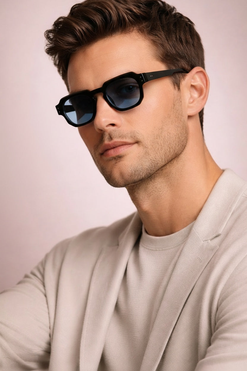 Chunky Angular 90s-style Square Sunglasses - Photo 7