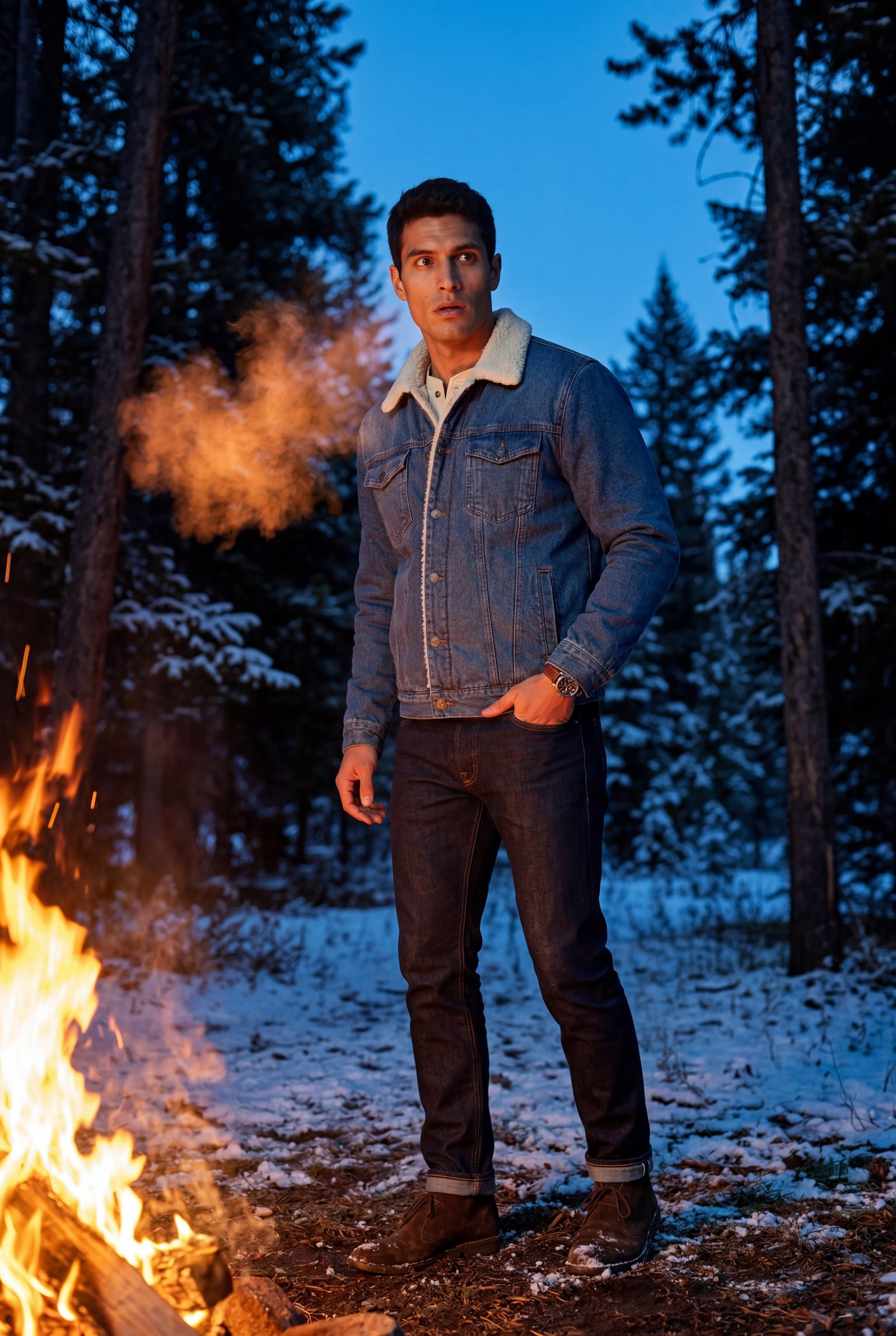 Denim Blue Collar Classic Trucker Jacket with Full Lining - Denim jacket - Photo 12