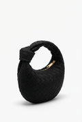 Black Crescent Mini Bag with Knotted Handle - Mini bags - Photo 1