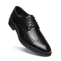 Glossy Wingtip Brogue Oxford Dress Shoes - Photo 8