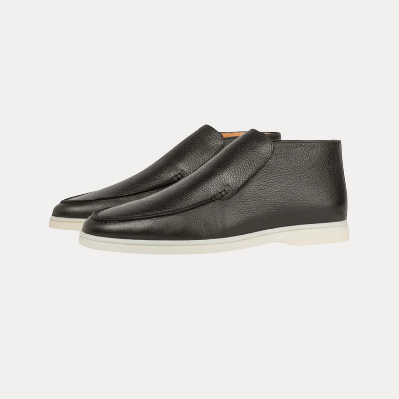 High-top Slip-on Loafers with Contrast White Sole - Photo 2