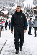 Insulated One-Piece Ski Suit in Black — lifestyle