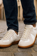 Lace-Up Low-Top Sneakers in Black — side