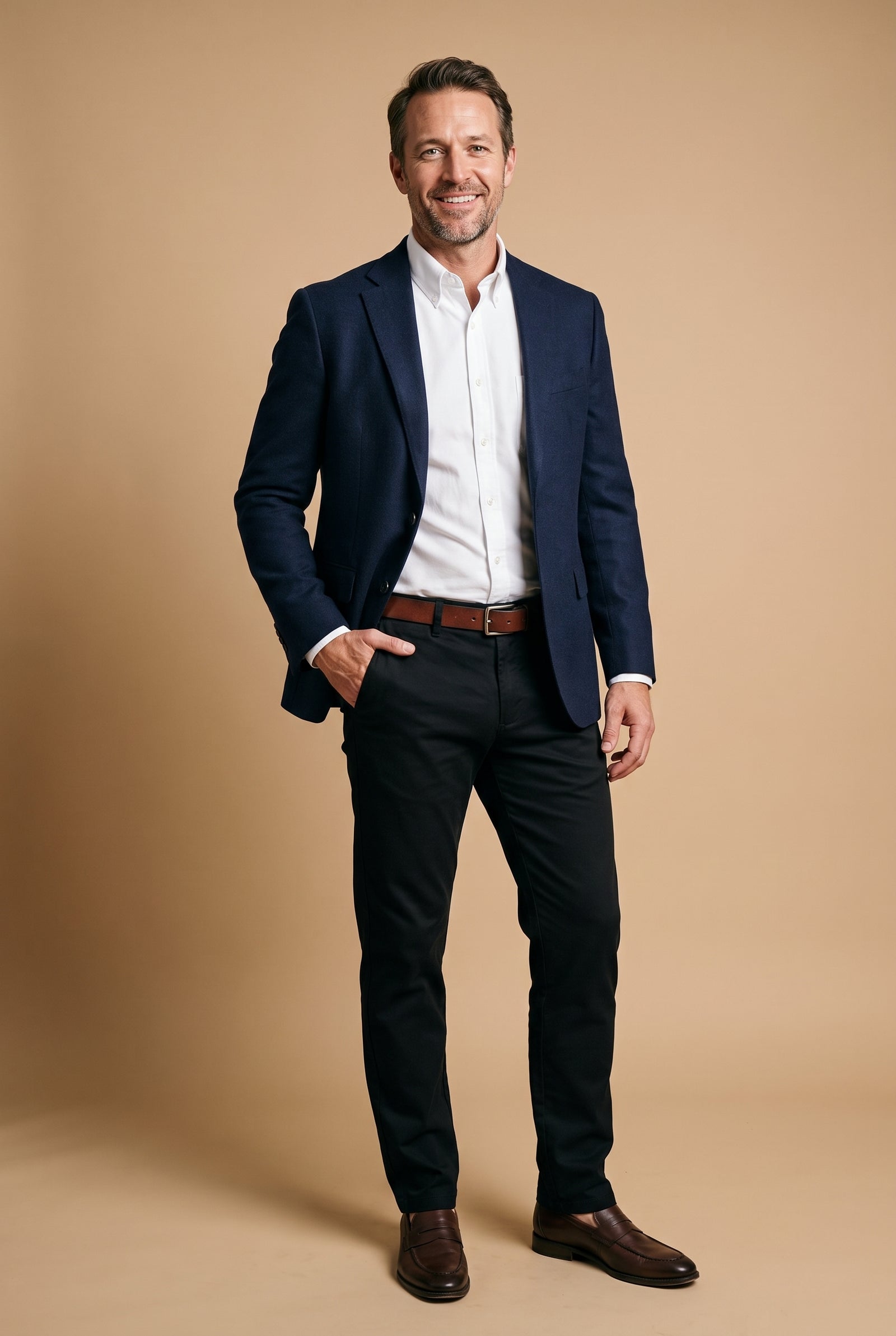 Men's Chinos Regular Fit in Black — studio chinos
