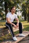 Men's Trousers Elastic Waist Relaxed Fit in Black — ugc lifestyle
