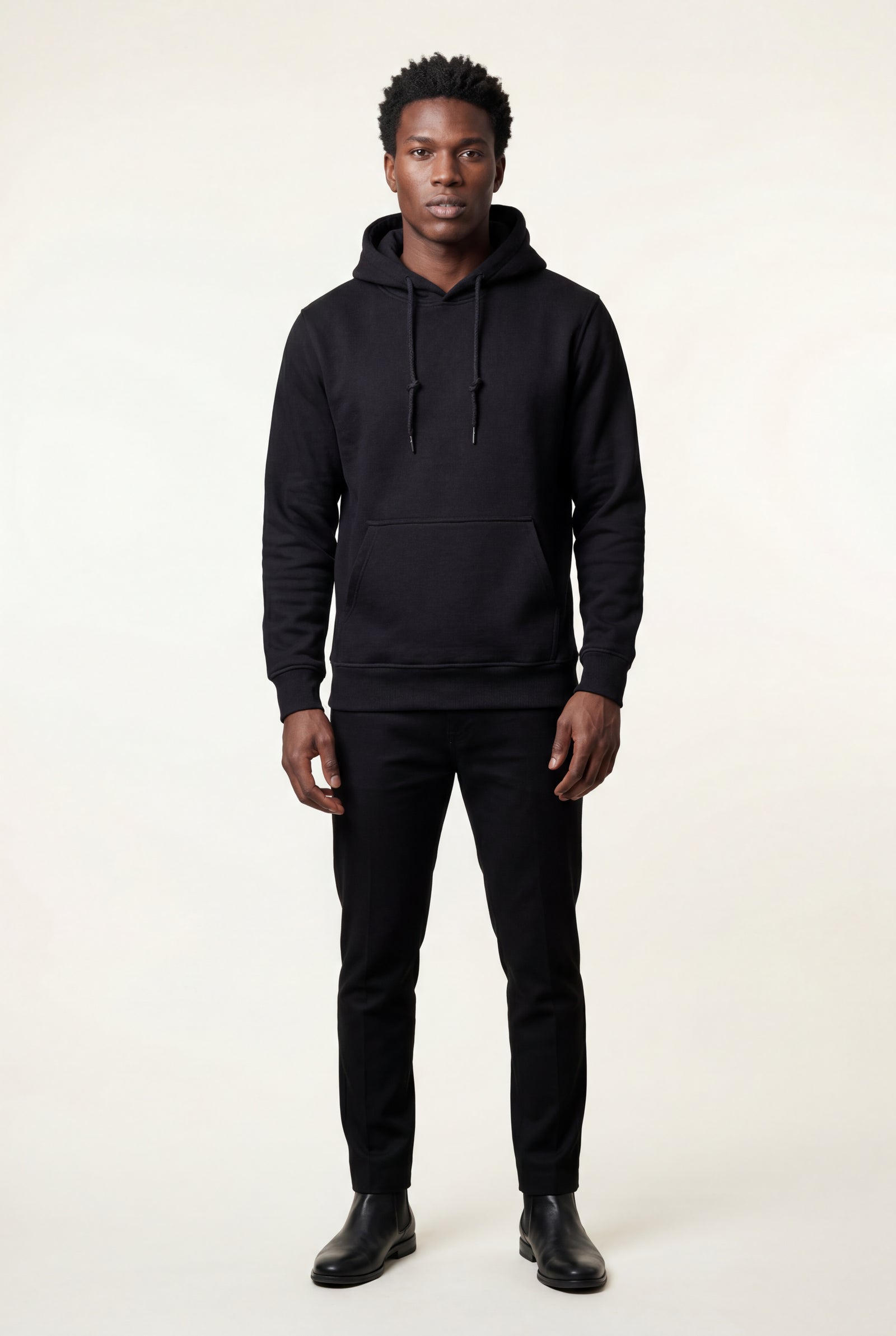 Black Men's Classic Drawstring Hood Regular Fit Pullover Hoodie - Men's hoodie - Photo 8