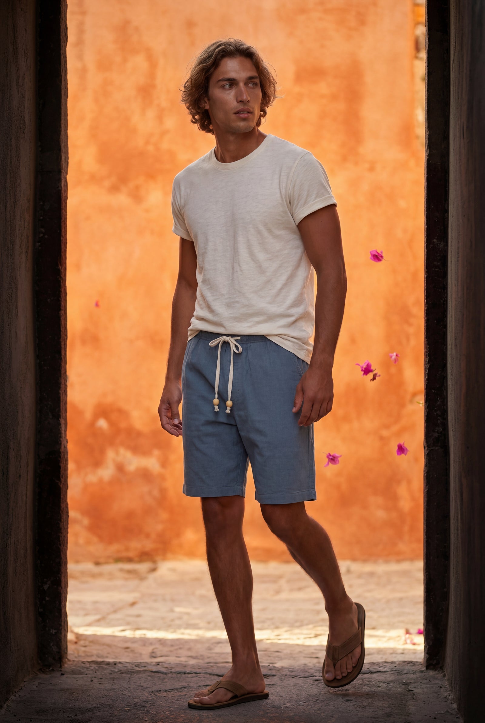 Blue Men's Relaxed-Fit Drawstring Waist Casual Shorts - Photo 16