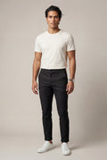 Black Men's Slim-Fit Water-Repellent Chino Trousers - Waterproof casual pants - Photo 7