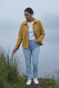 Yellow Plush Teddy Texture Relaxed Fit Shirt Jacket - Teddy jacket - Photo 10
