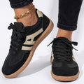 Black Retro Color-block Low-top Casual Sneakers - Photo 5