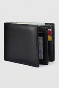 RFID Bifold Wallet in Black — studio front
