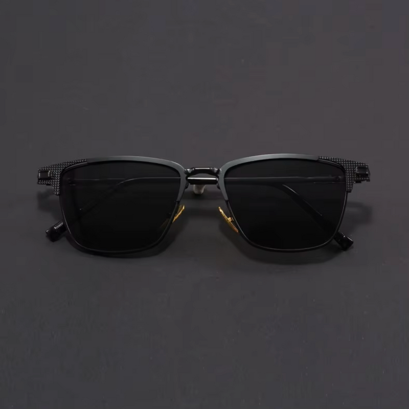 Semi-rimless Square Metal Frame Sunglasses - Photo 4