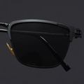 Semi-rimless Square Metal Frame Sunglasses - Photo 6