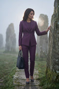 Plum Single-breasted Blazer and Straight-leg Trouser Set - Blazer set - Photo 14
