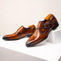Single Monk Strap Almond Toe Dress Shoes - Monk strap dress shoes - Photo 8