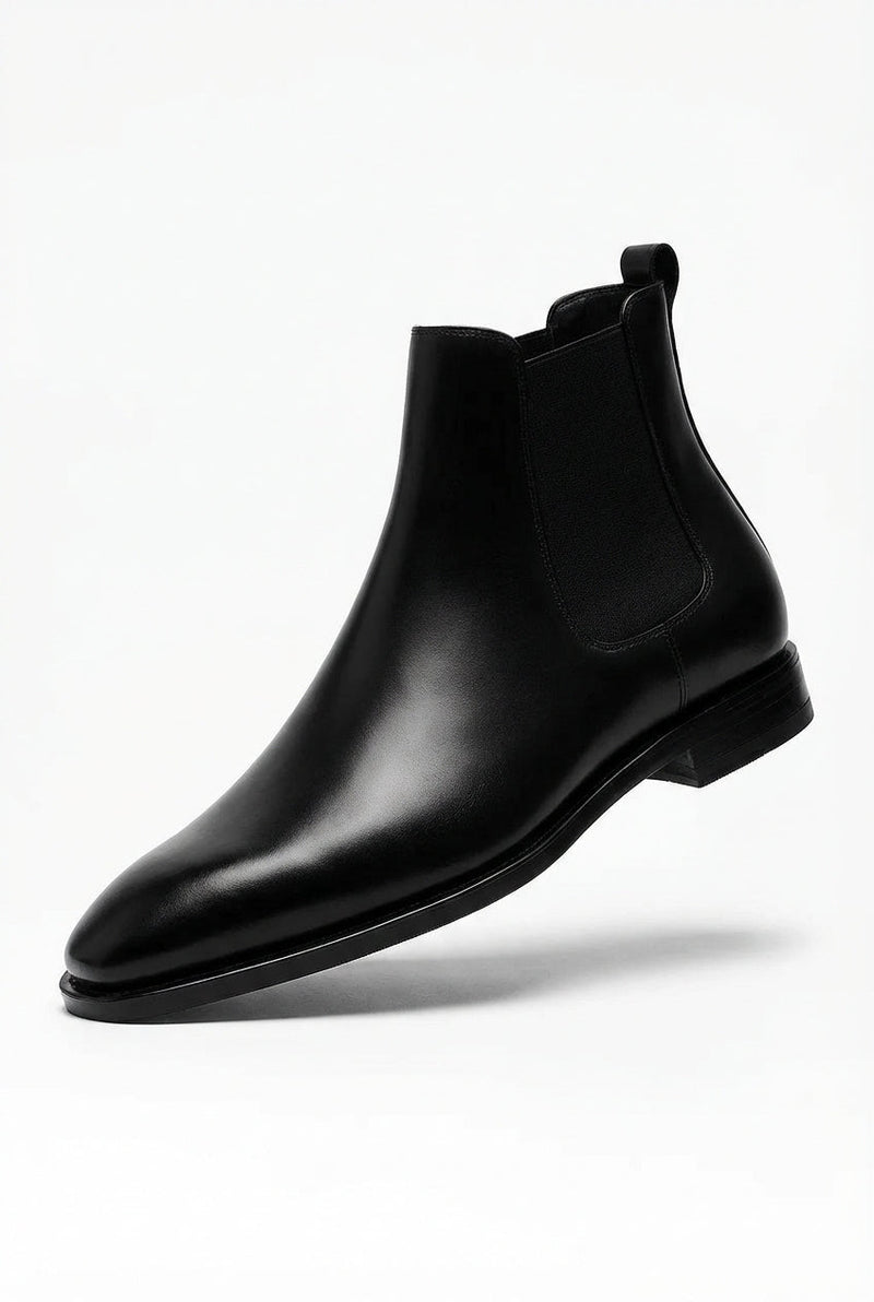 Black Sleek Almond Toe Chelsea Ankle Boots - Chelsea boots - Photo 1