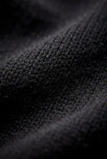 Black Sleeveless V-neck Knitted Sweater Vest with Ribbed Hem - V neck sweater - Photo 3