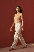 Khaki Strapless Structured Boned Corset Top - Corset tops - Photo 5