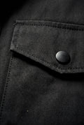Black Structured Utility Field Jacket with Classic Collar - Transitional jacket - Photo 10