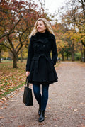 Women's Coat Fur-Lined Elegant in Black — secondary lifestyle
