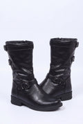 Women's Mid-Calf Boots Versatile Fit in Black — boots product shot