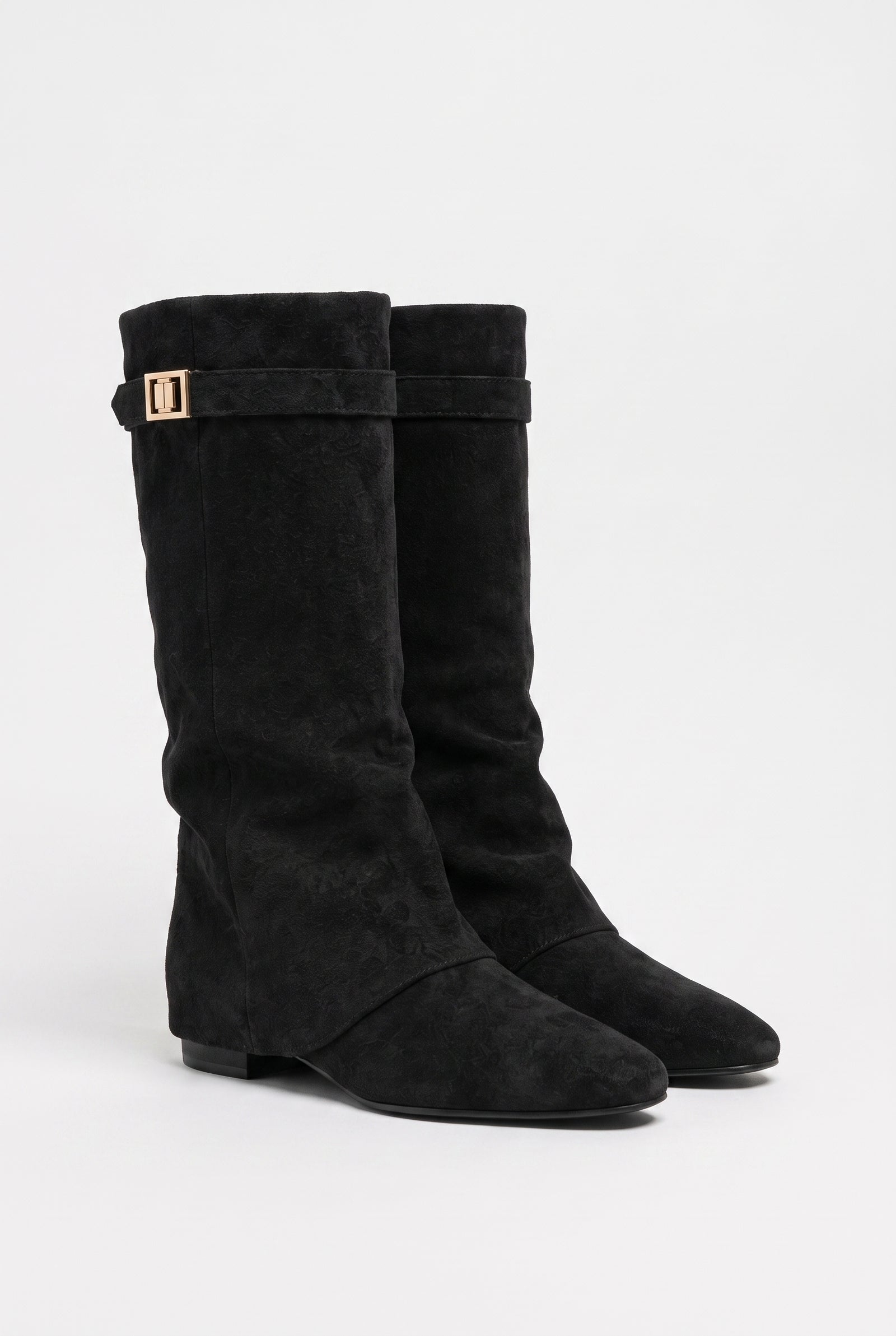 Women's Over-the-Knee Boots Draped in Black — primary product