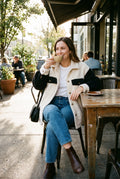 Women's Sherpa Jacket Relaxed Fit in Black — lifestyle cafe