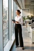 Women's Trousers High Waist in Black — office lifestyle