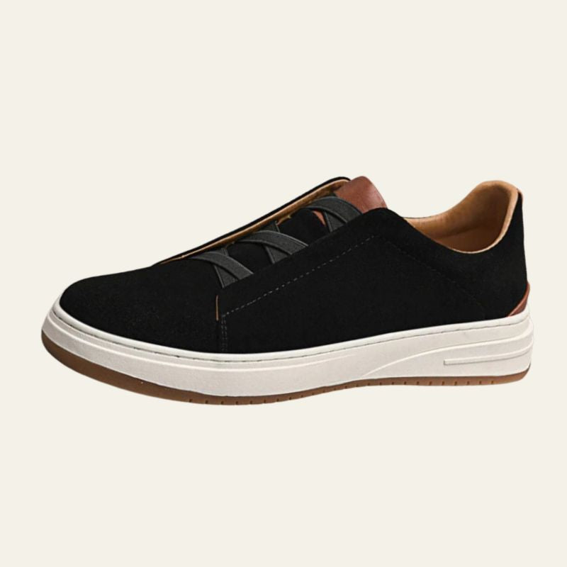 Women's Elastic Band Slip-On Sneakers with Contrast Sole - Photo 2