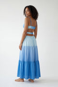 Blue Blue Ombre Cutout Tiered Maxi Dress with Ruched Bust - Photo 2