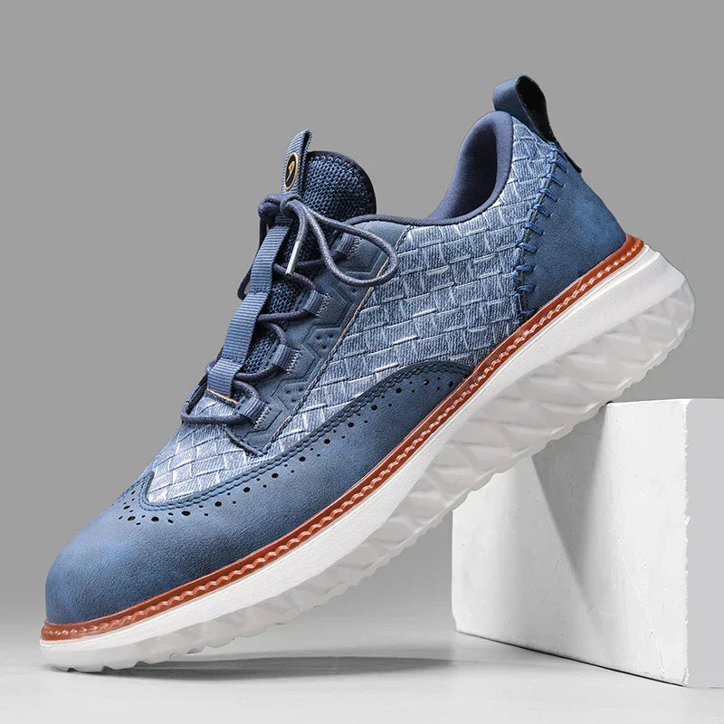 Blue Brogue Detailing Casual Sneakers - Casual shoes - Photo 3