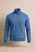 Cashmere Turtleneck Sweater in Blue — Stilenza main image