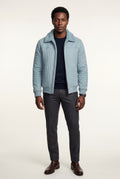 Blue Collar Bomber Jacket with Ribbed Sleeves - Winter jackets - Photo 9