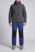 Detachable Bib Ski Trousers in Blue — studio front