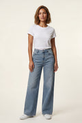 Blue High-rise Wide Leg Vintage Look Jeans - Wide leg jeans - Photo 1