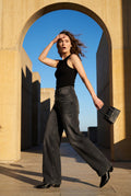 Black High-rise Wide Leg Vintage Look Jeans - Wide leg jeans - Photo 8