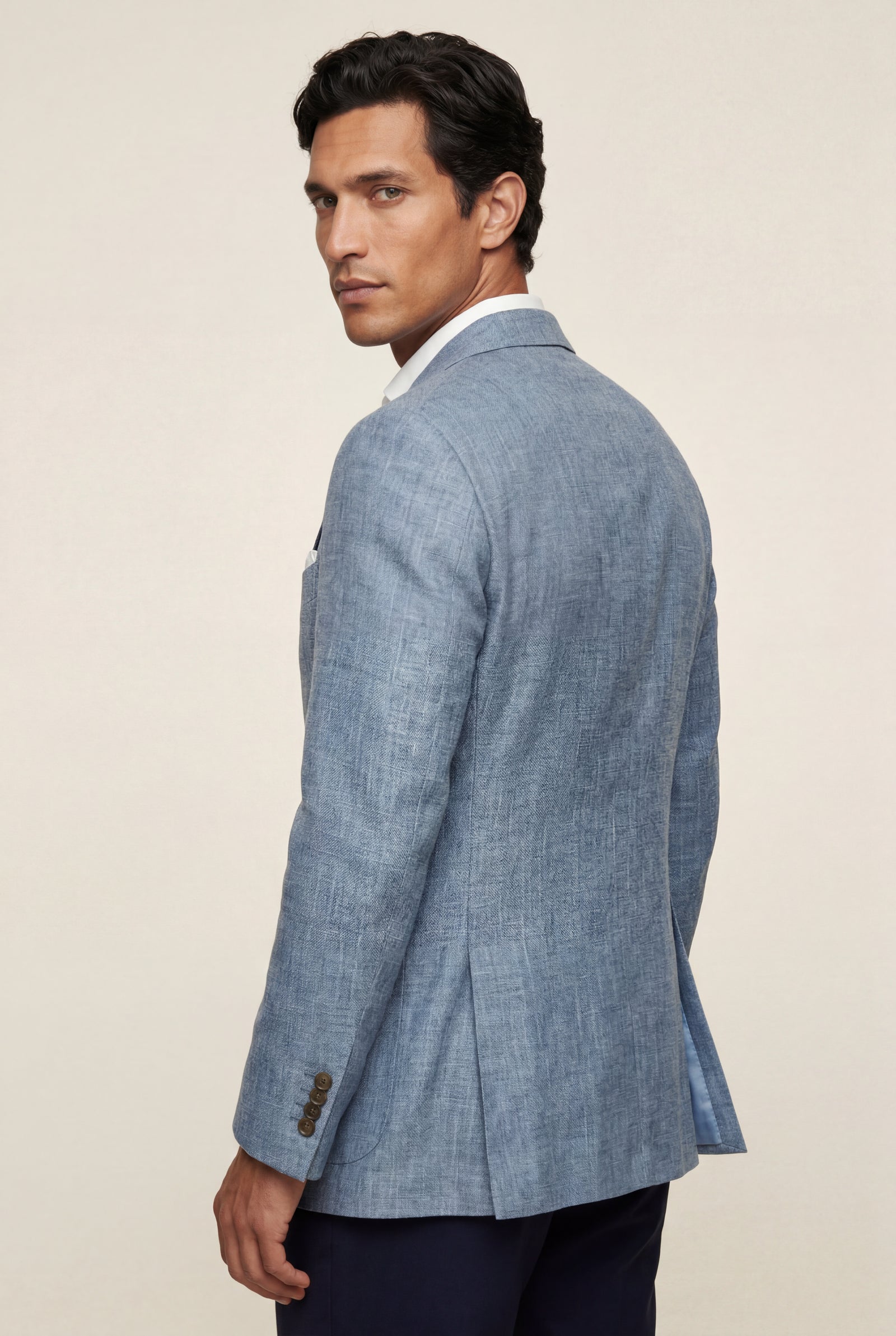 Blue Light Blue Tailored Single-breasted Blazer - Tailored blazers - Photo 2